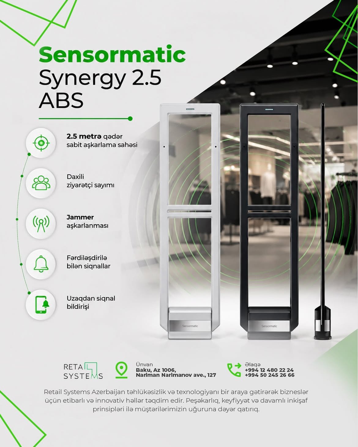 🛡️ Sensormatic Synergy 2.5 ABS ilə təhlükəsizliyi yeni səviyyəyə daşıyın!